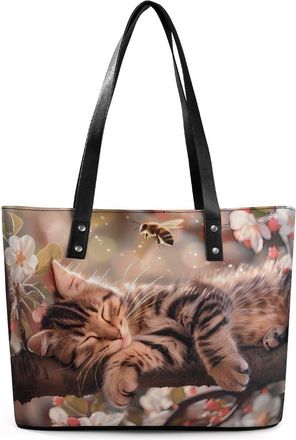 Generic Cat Tote Bags for Women Cute Shoulder Purses Handbags