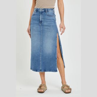 Hidden Jeans Peyton Midi Skirt In Blue