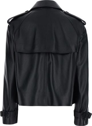 Burberry Womens Jacket Mayfair Black Leather Lamb Coat