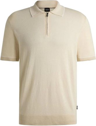 HUGO BOSS Polo Shirts, male, Beige, M, Beige Jumper Jiovanotto Style