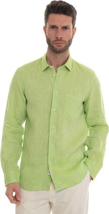 Vincenzo De Lauziers Camicia in lino Verde Vincenzo De Lauziers Uomo