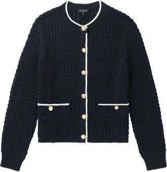 Rag & Bone Cardigan con bordi a contrasto - Blu