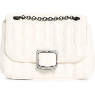 Longchamp Brioche Small Leather Shoulder Bag in Ivory at Nordstrom Rack