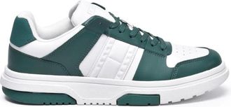 Tommy Jeans Schoenen, Heren, Veelkleurig, 42 EU, Leer, Leren Cupsole Sneaker