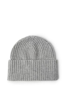 Brunello Cucinelli Cashmere rib knit beanie in Light Grey at Nordstrom, Size X-Large