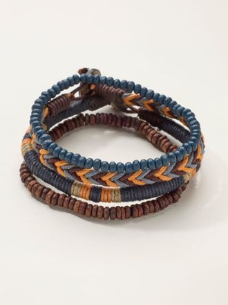 Fat Face FatFace Navy Stacked Bracelets
