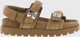 Tory Burch Sandali Mellow in pelle scamosciata con platform e logo Double T
