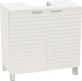 Wadiga Mueble bajo lavabo de pedestal blanco de 60 cm