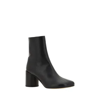Maison Margiela Square-Toe Lamb Leather Ankle Boot - Black