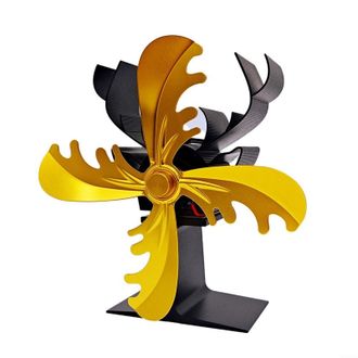 OEM Ventilador Silencioso, Aut&oacute;nomo Y Accionado Por Calor Para Chimeneas De Le&ntilde;a (color Dorado)