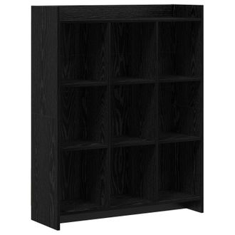 vidaXL Estanter&iacute;a Roble Negro 87,5 X 30 X 111 Cm Madera De Ingenier&iacute;a Vidaxl