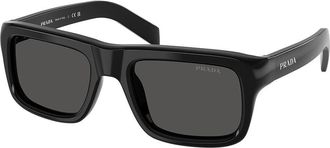 Prada PR D11SF Asian Fit 16K08Z Mens Sunglasses Black Size 56