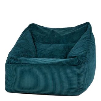 Icon Brand Puf sill&oacute;n de pana azul pato