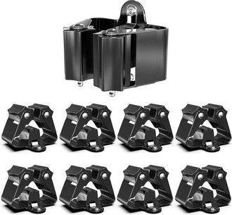 OEM Soporte Para Escobas De 8 Piezas, Clip Para Fregona, Soporte De Acero Para Herramientas, Para Pala, Fregona, Casa, Jard&iacute;n, Garaje, Negro