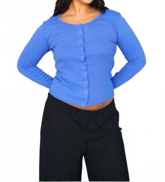 Gil Rodriguez Sophie Cardigan In Violet Blue