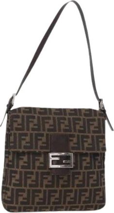 Fendi Pre-owned Vintage Schoudertas - Dames - Vintage Schoudertas - Bruin - ONE Size - Leer - Vintage