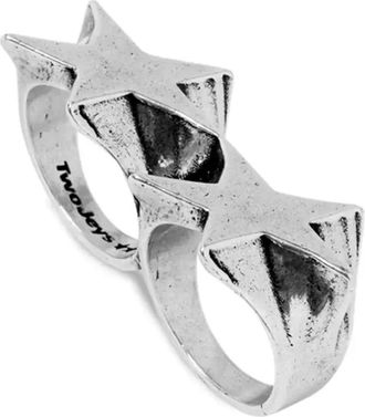TwoJeys Superstar Knuckle Ring - unisex - Ringen - Grijs - 59 MM - Accessoires