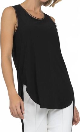 Joseph Ribkoff Sleeveless Shaped Top In Black