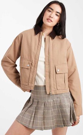 New Look Giacca barn corta color cuoio-Marrone