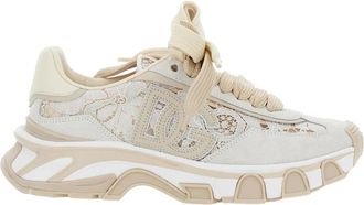 Dolce & Gabbana Country Road Sneakers in Kant - Dames - Sneakers - Beige - 40 EU - Katoen - Schoenen