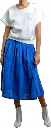 Raquel Allegra Lovely Sweatshirt In Royal Painted