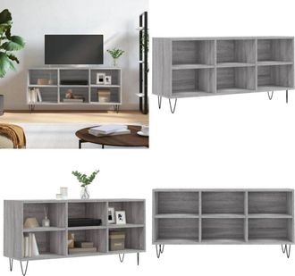 vidaXL Mobile TV Grigio Sonoma 103,5x30x50 cm in Legno Multistrato - Mobile con ripiani - Mobile da salotto