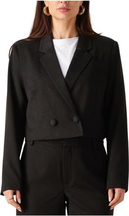 MY ESSENTIAL WARDROBE Reecemw Short Blazer - Dames - Blazers - Zwart - L - Polyester - Jassen