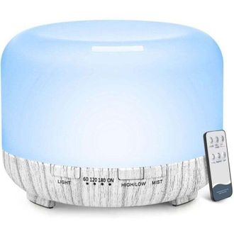 OEM Difusor De Aceites Esenciales, 500 Ml, Efecto Madera, Para Habitaciones Grandes, Vapor Fr&iacute;o, Aromaterapia (efecto Madera Blanca)