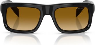 Prada 0pr D11s Glossy Black Acetate Sunglasses