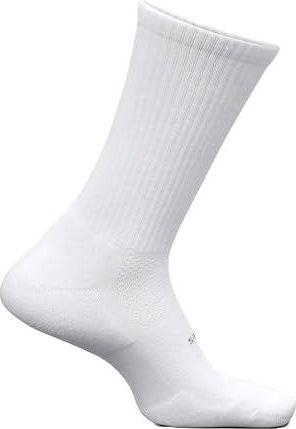 Feetures High Performance Cushion Crew Crew Cut Socks Shoes White : MD (US Mens Shoe 6-8.5 - Womens Shoe 7-9.5), Polyester/Nylon