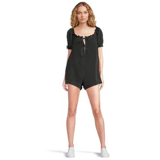 Free People We The Free Daisy Babydoll Romper Women Star Crossed Denim KFC1186