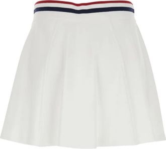 Brunello Cucinelli Womens Striped-Trim A-Line Mini Skirt Ss26 W