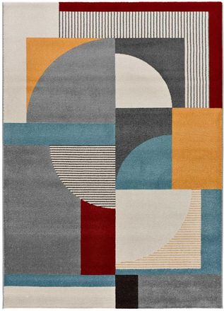 Atticgo Alfombra moderna gris/multicolor 133x190 cm