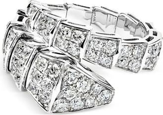 Bulgari Anello Serpenti Viper in oro bianco 18 carati con diamanti