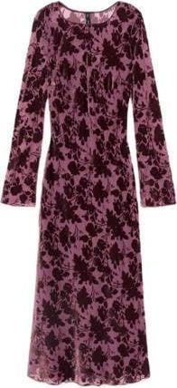 Mango midi jurk donkerrood