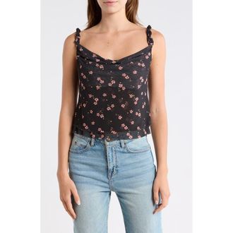 AFRM Asher Floral Ruched Mesh Top in Delicate Ditsy at Nordstrom Rack, Size Xx-Large