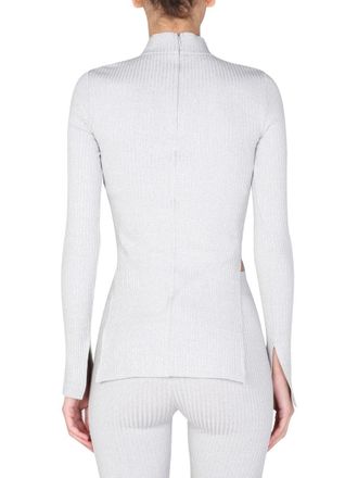 Helmut Lang One-Shoulder Jersey T-Shirt - Gray