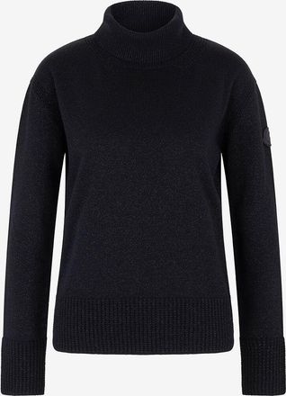 Moncler Glitzernder Boxy-Rollkragenpullover aus Wolle