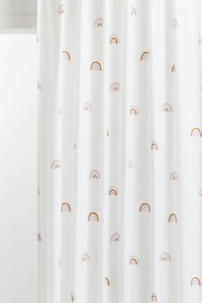 H&M 2er-Pack Gemusterte Baumwollvorhänge - White