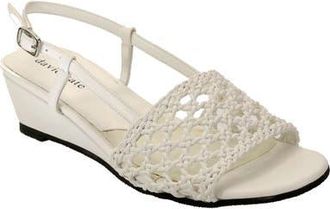 David Tate Danza Slingback Wedge Sandal in White at Nordstrom, Size 10.5