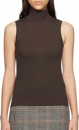 Rag & Bone Womens Irina Ponte Turtleneck Tank Top In Brown