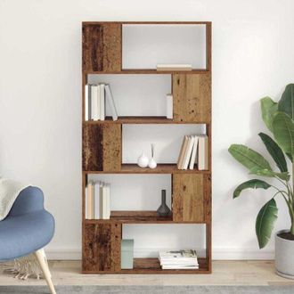 vidaXL Storage Unit Old Wood Solid wood 80 x 24 x 155 cm vidaXL