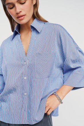 Maeve Wide-Cuff Buttondown Shirt