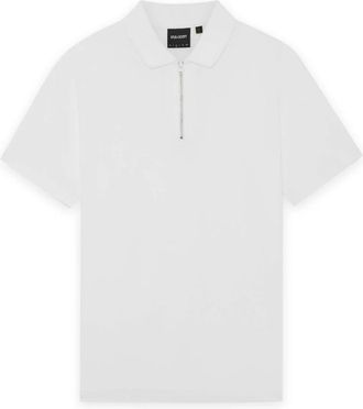 Lyle & Scott Tops, Heren, Wit, XS, SS Polo Shirts Interlock Zipped Polo Shirt