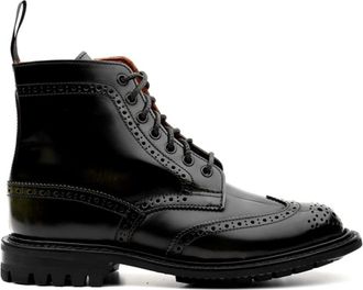 Trickers Stephy Boot - Dames - Veterlaarzen - Zwart - 37 1/2 EU - Leer - Schoenen