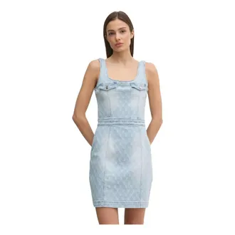 Gaud&igrave; Vestido Vaquero con Logo - Dresses - Mujer - Azul - L