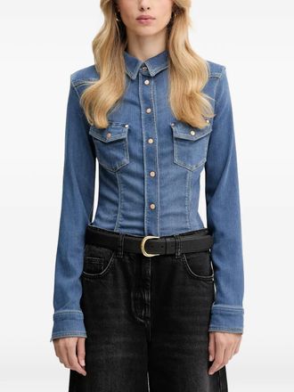 Guess Co long-sleeve denim shirt - women - Cotton - M - Blue