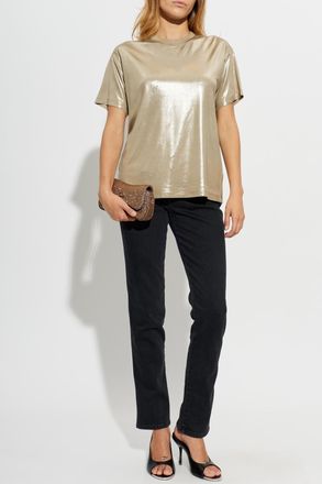 Diesel T-shirt T-NORMY-AA2, Womens, Gold
