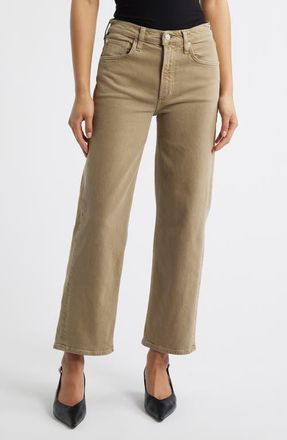 Citizens Of Humanity Palma High Waist Ankle Straight Leg Jeans in Bezal Olive Green at Nordstrom, Size 24Regular