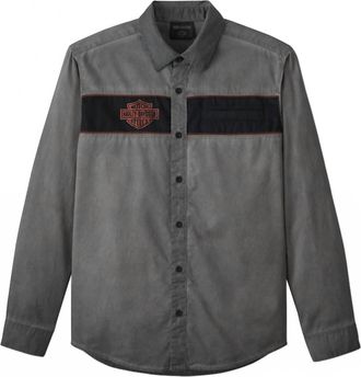 Harley-Davidson Mens Iron Bond Long Sleeve Shirt In Grey